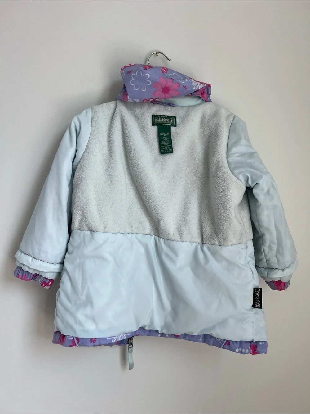 L.L. Bean | Girls Floral Puffer Set in Lavender & Pink Size 4T Coat / 3T Pants